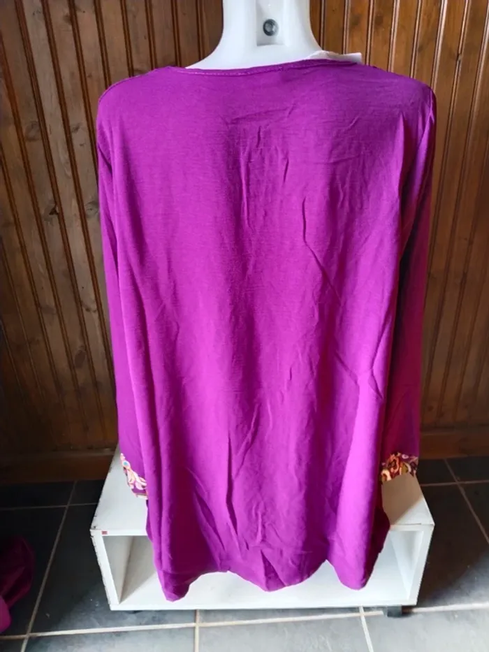 Sublime tunique blouse femme marque Piment rouge taille 48/50 - photo numéro 8