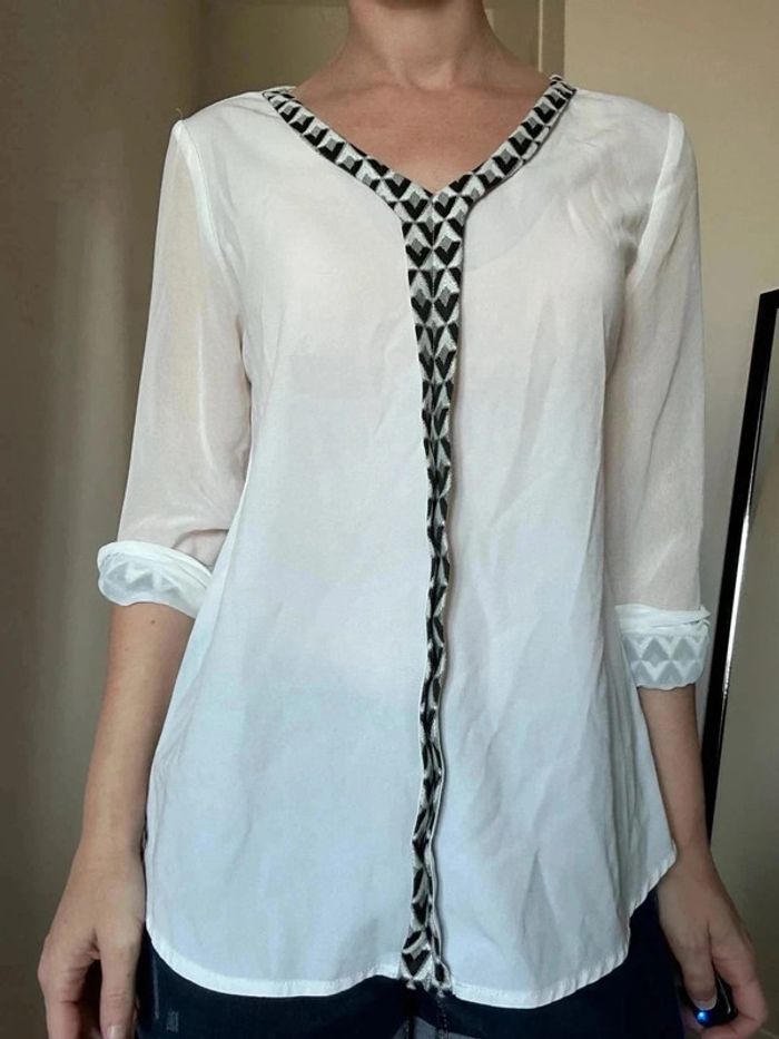 Grace & Mila Blouse blanche - Taille 38 - Très bon état - photo numéro 12