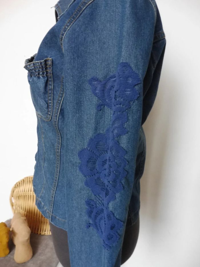 Veste femme jean bleue 123 Taille 40 - photo numéro 3