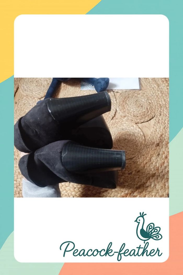 Bottines à talons noires 36 - photo numéro 2