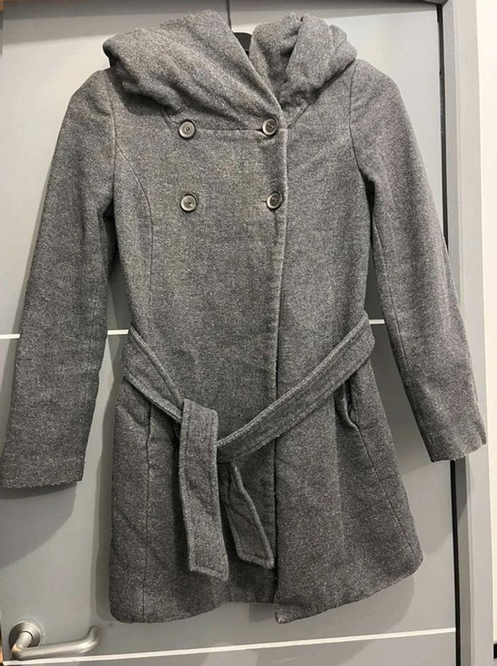 Manteau caban chaperon femme S 36 Zara gris