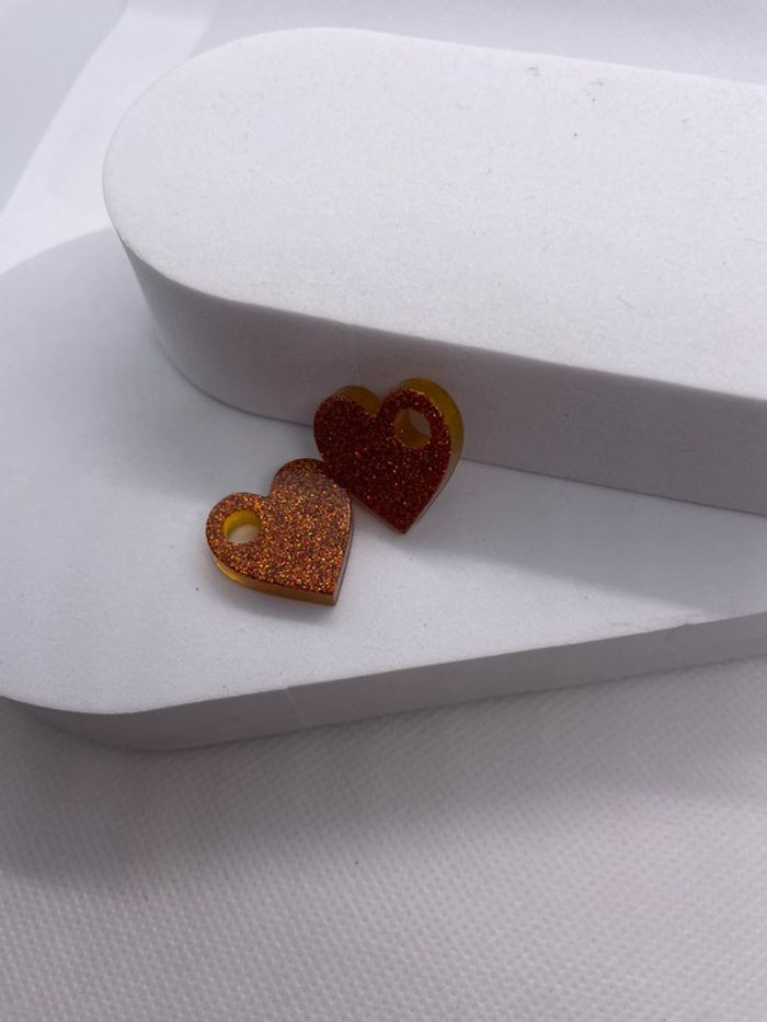 Paire de pampilles interchangeables avec créoles acier inoxydable - photo numéro 2