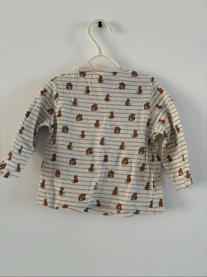 T-shirt manche longue t 12 mois kiabi renard - photo numéro 2