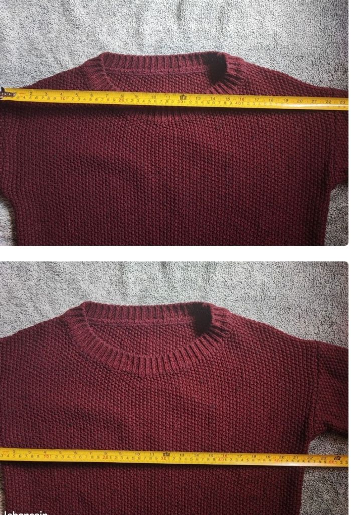 Pull à manches courtes M Bordeau Femme laine made in italie - photo numéro 6