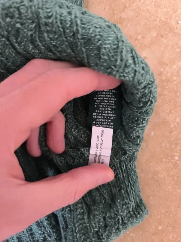 Pull Ralph Lauren vert d'eau femme torsadé excellent état taille L - photo numéro 9