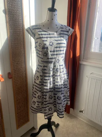 Robe marinière à fleurs