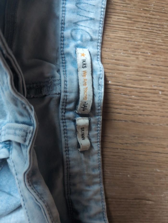 Jean skinny bleu délavé ikks 28 - photo numéro 3