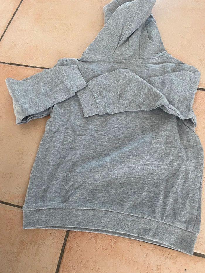 Pull à capuche gris 8 ans Sweat - photo numéro 4