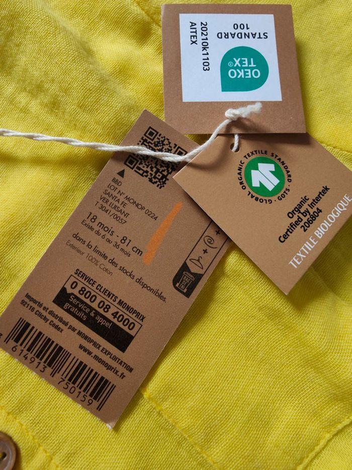 Chemise manches courtes 18m - photo numéro 4