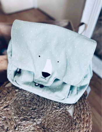 Cartable maternelle Trixie 100%coton  ours polaire ours
