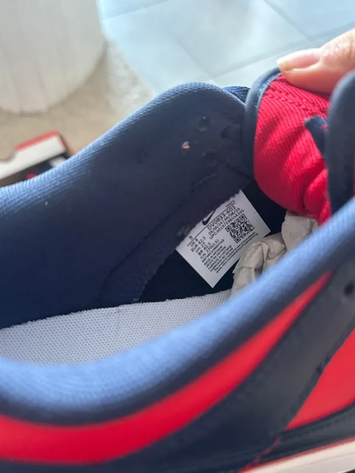 Basket Dunk Nike authentique 42,5 neuf rouge et bleu - photo numéro 3