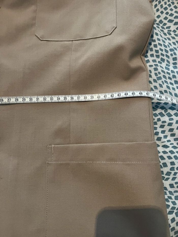 Blazer long beige style officier marin fait main 40/42 - photo numéro 8