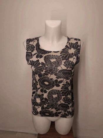 Haut sans manche 123 Femme Taille 42/44 Noir-Gris