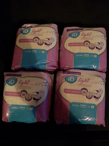 Lot de 4 Paquet de lingettes id light discreet protection extra