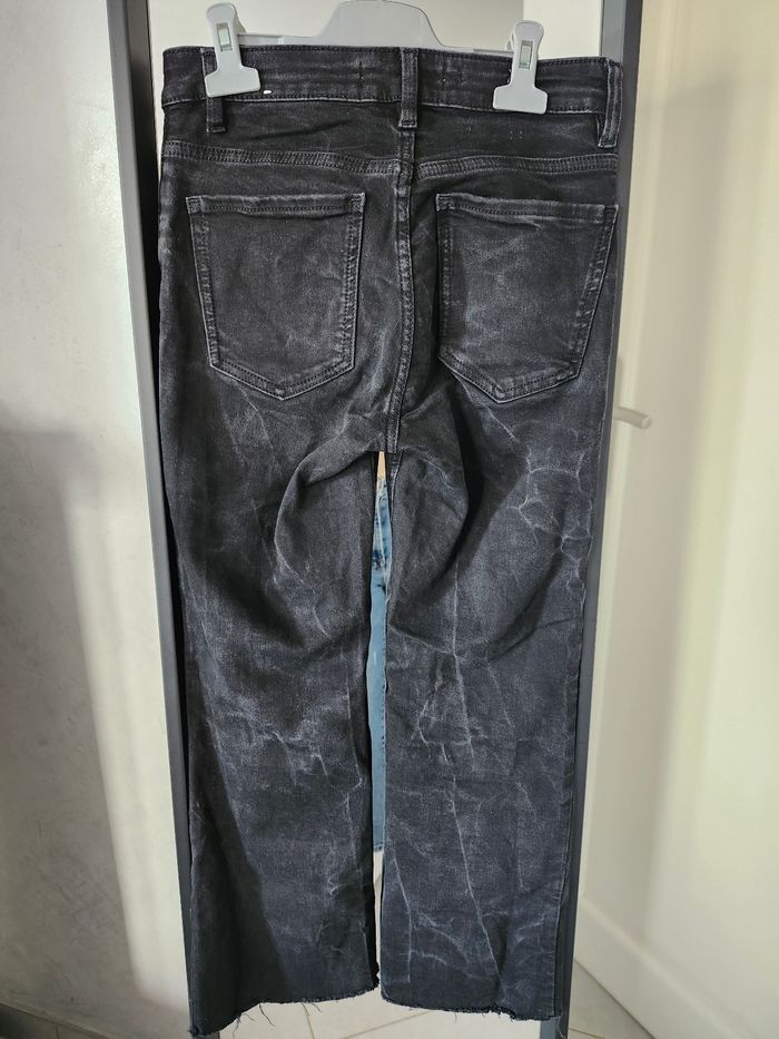 Jean pattes deph noir Mango taille S effet délavé - photo numéro 7