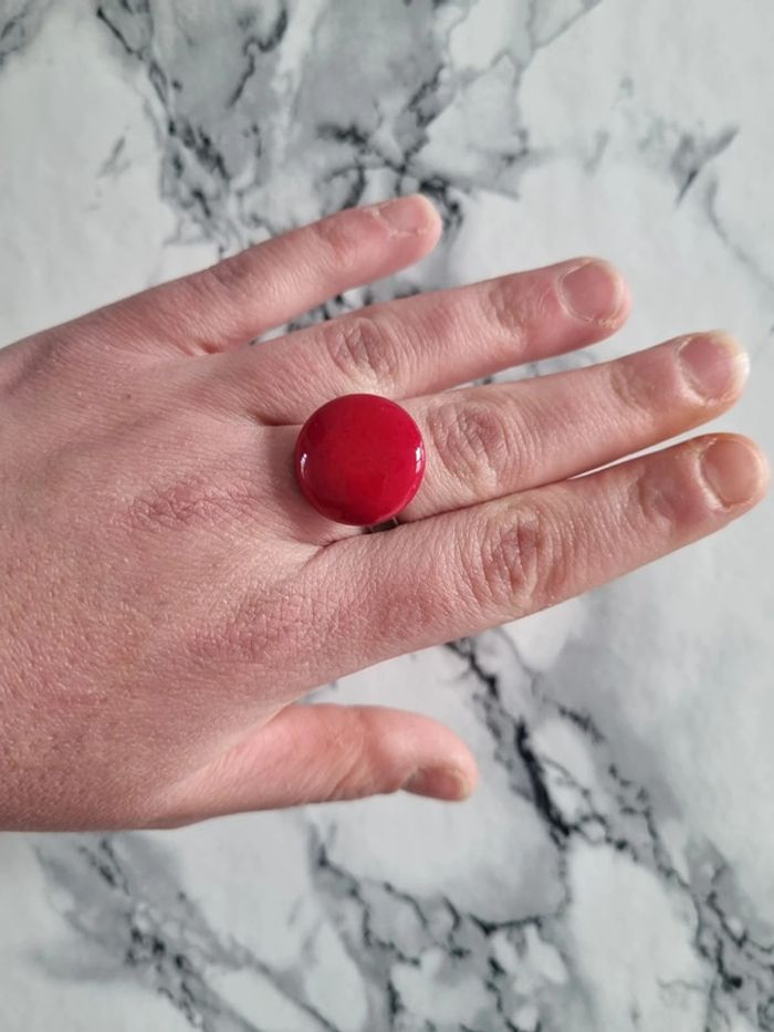 Bague ronde rouge - photo numéro 19