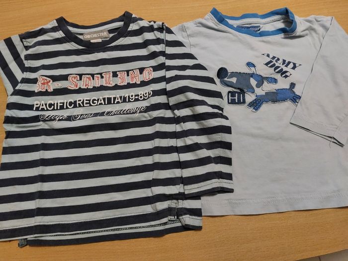 Lot 2 t-shirts ML 4 ans
