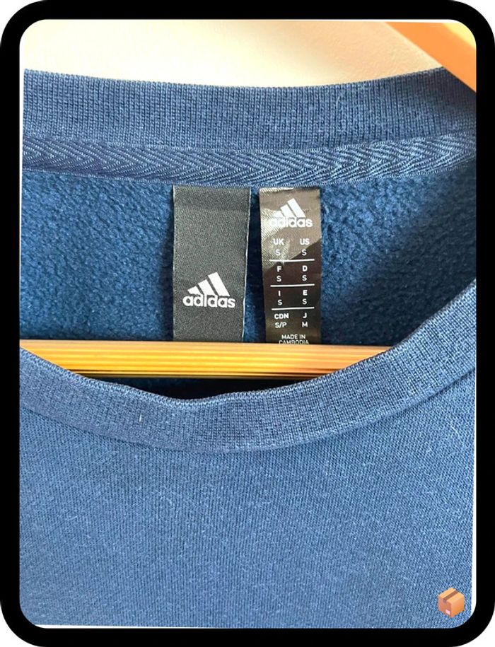 👕 Sweat-shirt Adidas – Taille S – Coloris bleu marine - photo numéro 4