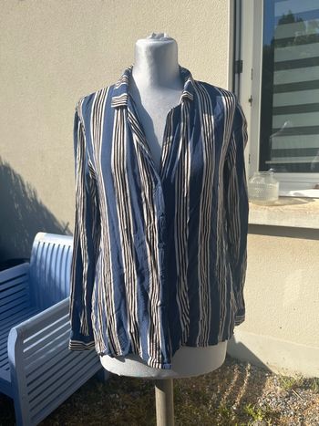 Chemise Pimkie bleue rayée – Fraîche et légère