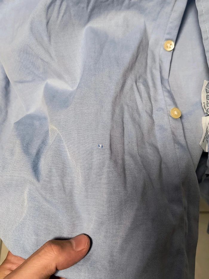 Chemise Ralph Lauren Custom Fit Bleu Clair Homme (Vintage / Y2K) - photo numéro 9