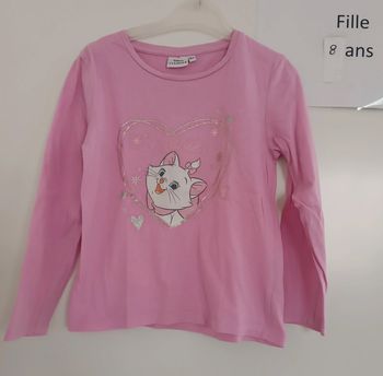 T-shirt ml Marie Disney 8 ans