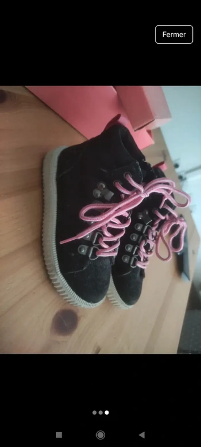 Chaussures fille basket haute en très bon état taille 27 - photo numéro 3