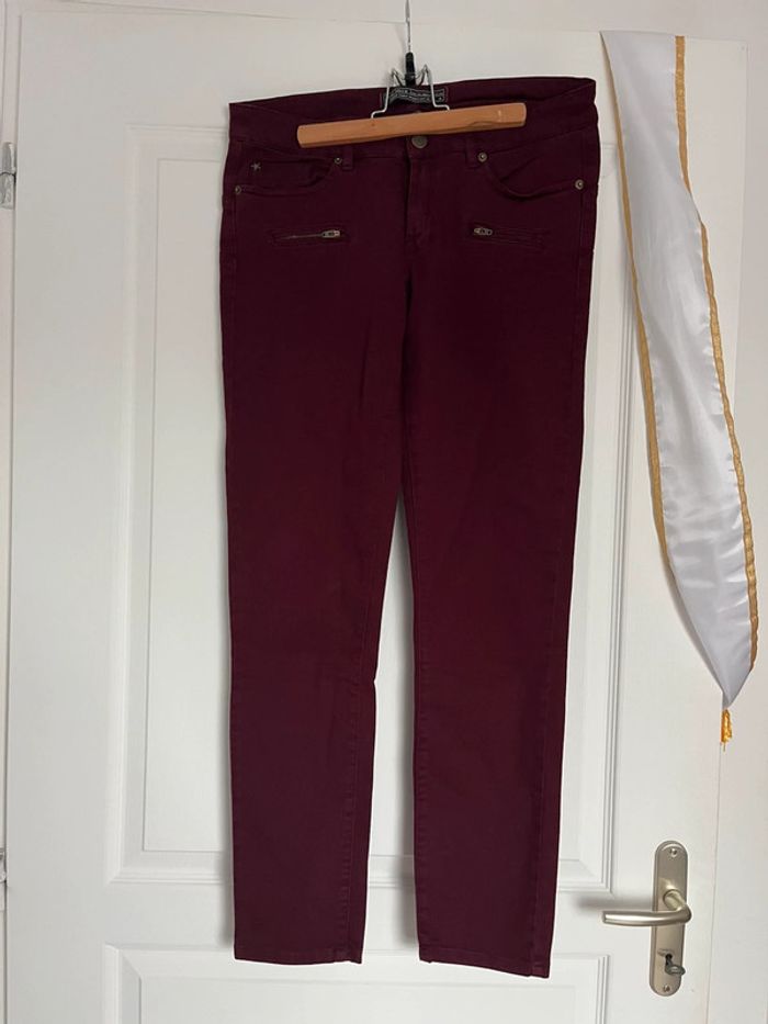 Ensemble (blouse Cache Cache + pantalon taille basse Ikks) taille M très bon état - photo numéro 11