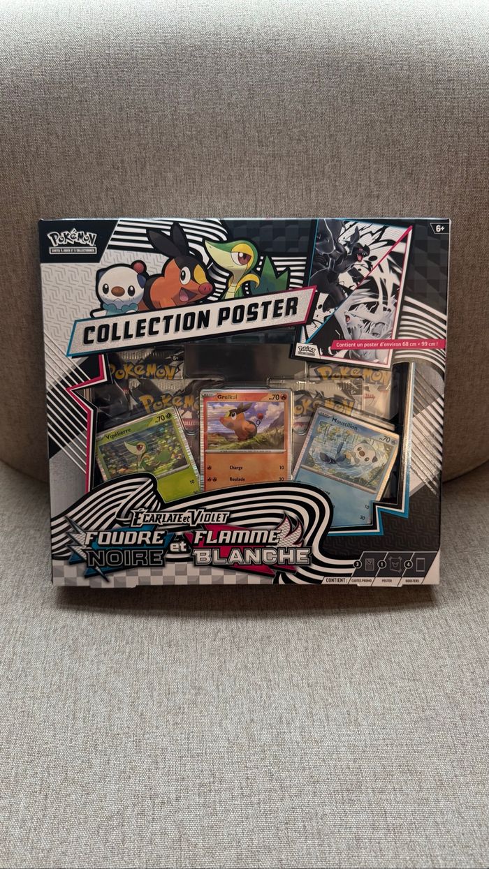 [SCELLE] Coffret Poster Flamme blanche et foudre noir EV10,5