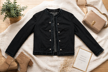 Veste laine noire vintage T38-40 – Élégante, style chic intemporel, très bon état