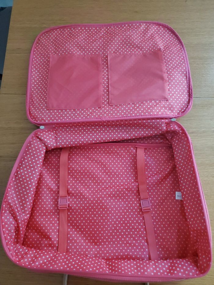 Valisette sac de voyage rouge corail - photo numéro 4