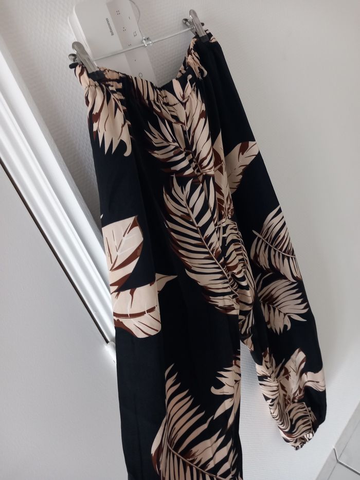 Pantalon Large Bas Élastique Taille M Lacet Taille - photo numéro 2