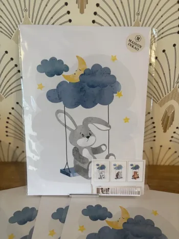 Affiches “Balade dans les Nuages” pour chambre enfant