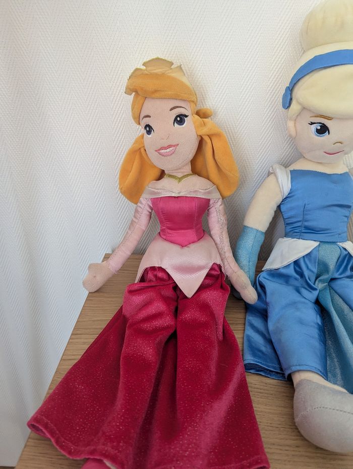 Lot de grande peluche Disney Aurore et Cendrillon 50cm - photo numéro 2
