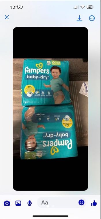 📢 À VENDRE : Lot de 2 paquets de Pampers Baby-Dry •Taille : 6 •