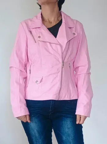 blouson type perfecto rose T42