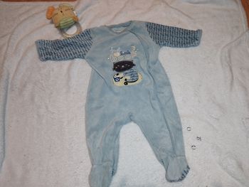 Pyjama velours tex 6mois