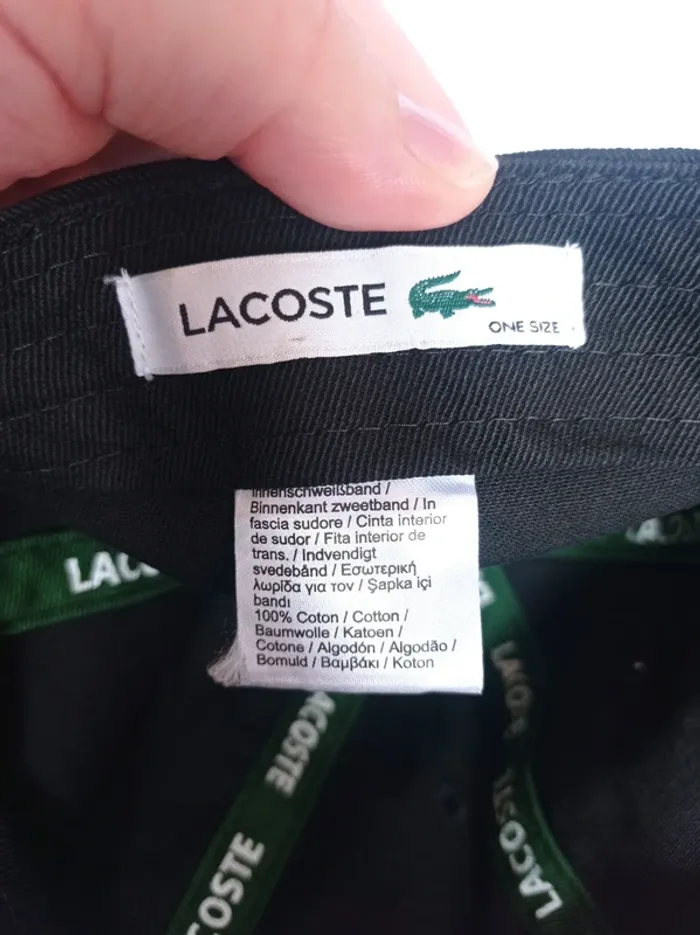 Casquette Lacoste noir - photo numéro 6
