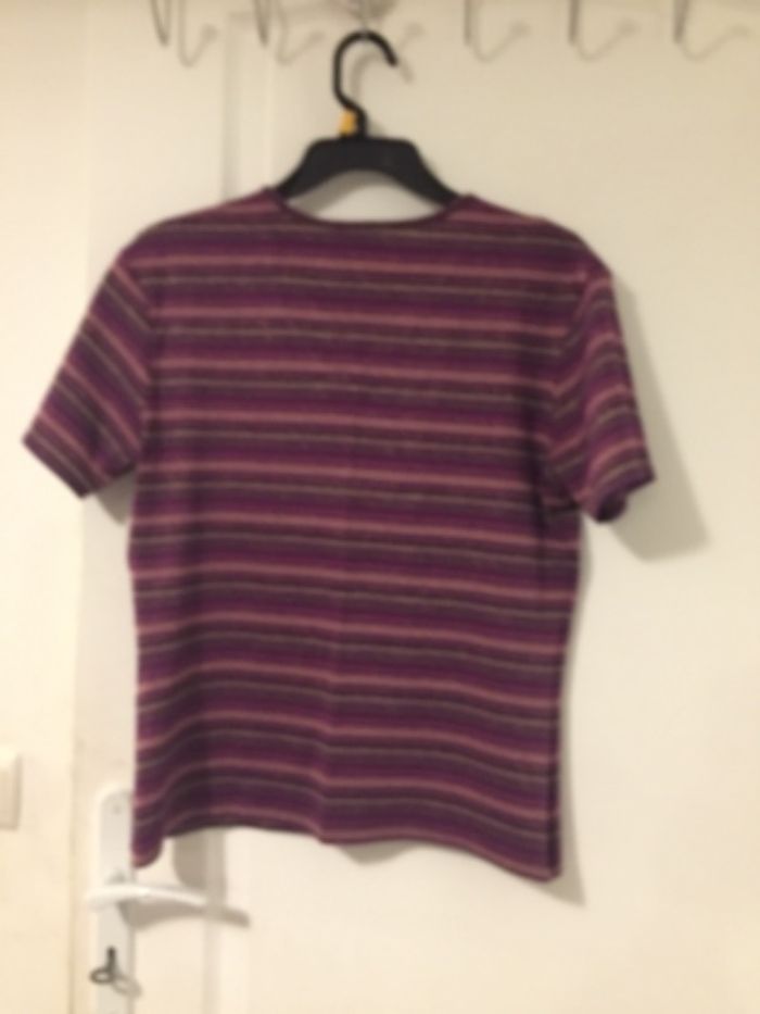 Tshirt violet rayé Caroll 42/XL - photo numéro 3