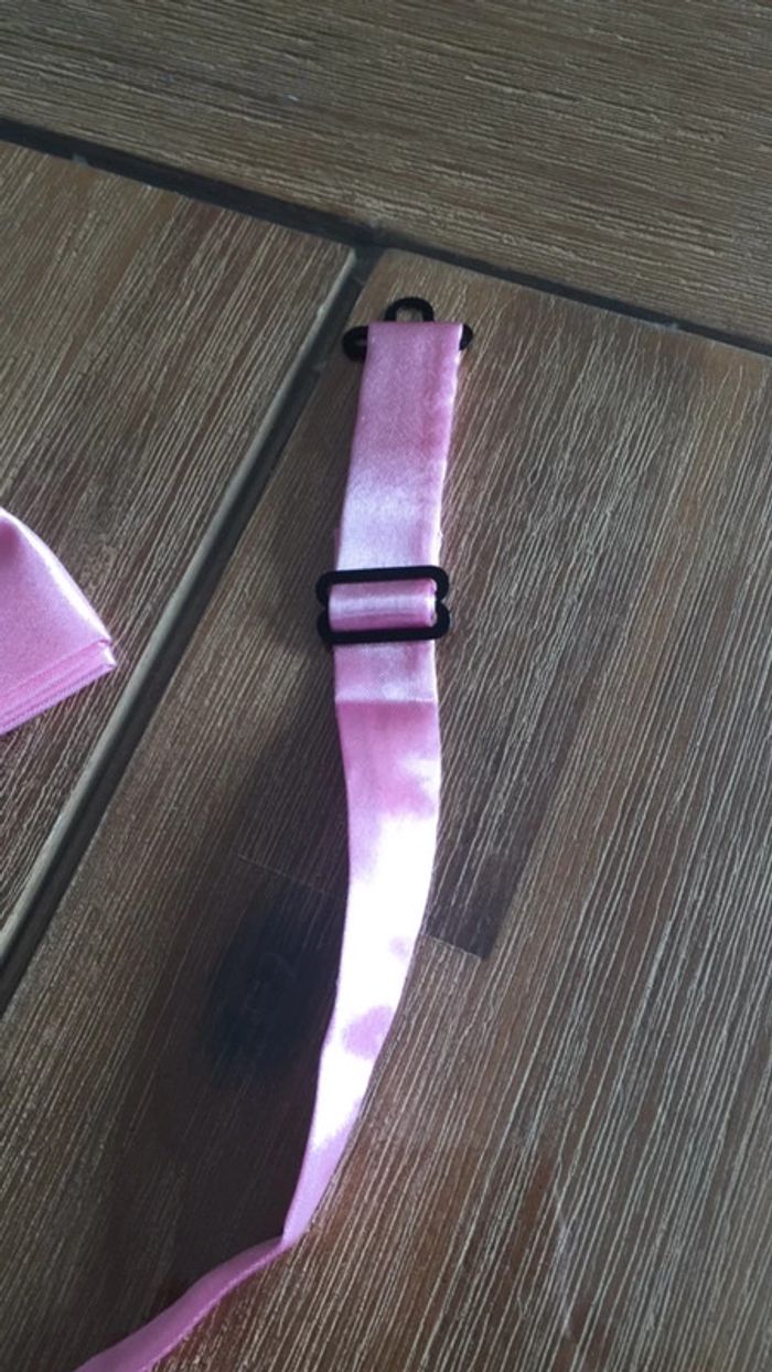 Noeud papillon adulte rose - photo numéro 3