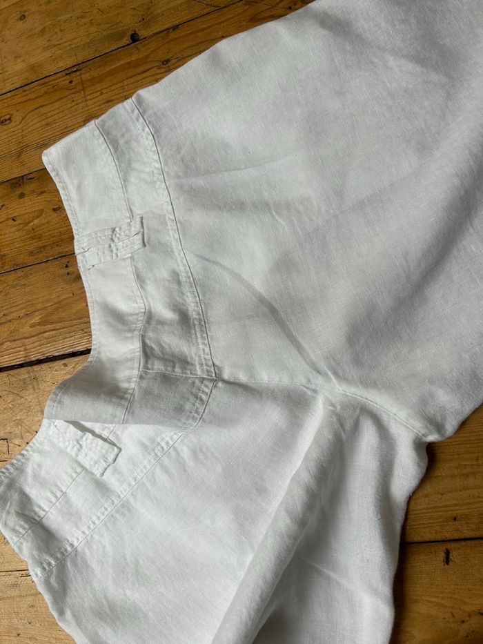 Pantalon lin blanc jambes larges taille EUR 44 - photo numéro 5