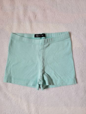 Short cycliste fille bleu 5-6 ans