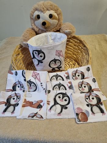 Lingettes bébé et panière