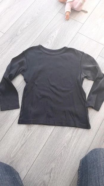 tee shirt manche longue bleu marine