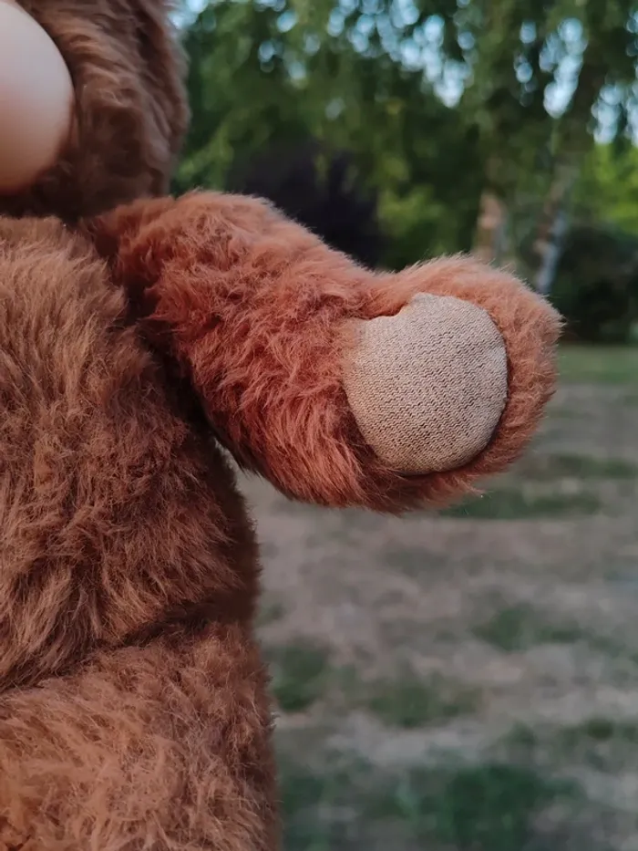 Peluche nombrilou ours vintage marron - photo numéro 6