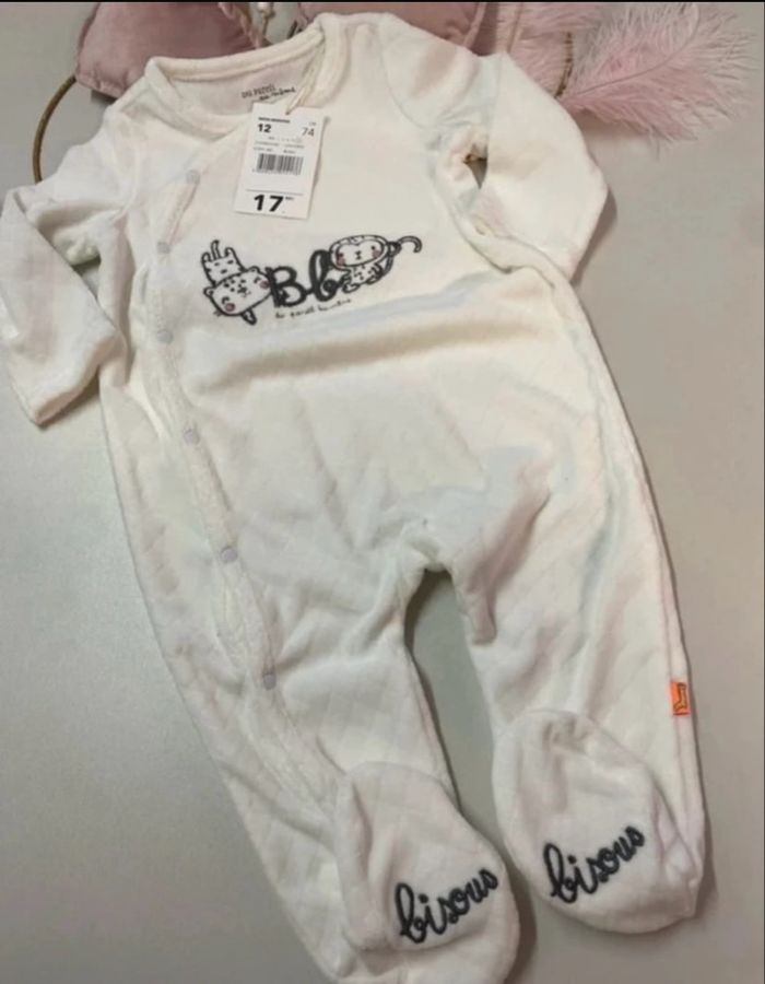 Pyjama bébé fille - neuf - Dpam - Taille 12 mois - photo numéro 4