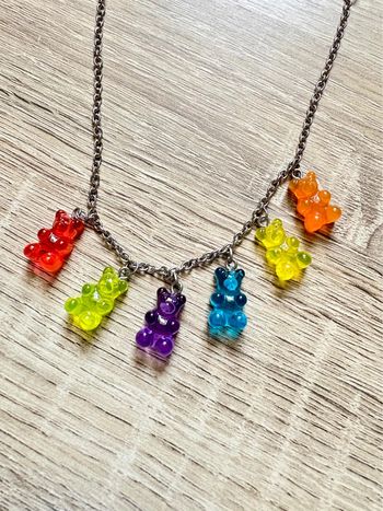 Collier fantaisie chaîne nounours haribo