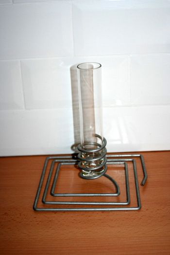 Photophore sur socle en fer