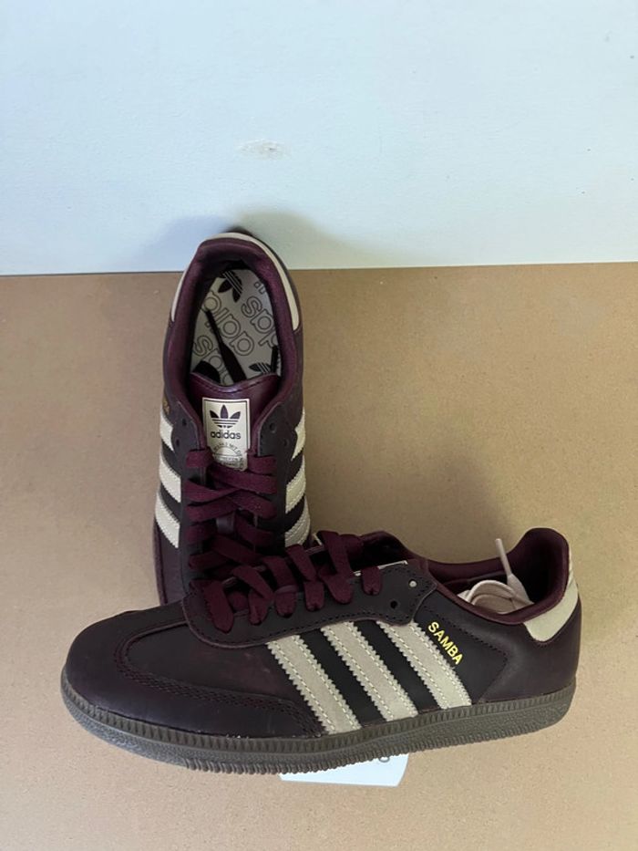 Adidas Samba Maroon Crystal Sand Taille 36,5 - photo numéro 4