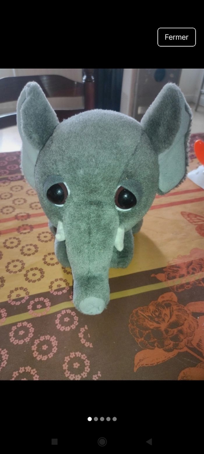 Peluche éléphant j41