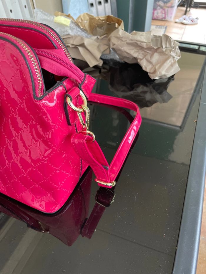 Sac à main, vernis rose - photo numéro 5